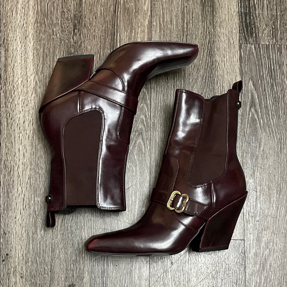 Sam Edelman Burgundy Heeled Boots